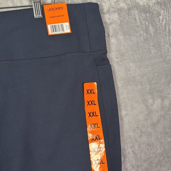 NWT New Jockey Navy Studio Flare Leggings Pockets Pants Size XXL - Picture 6 of 10